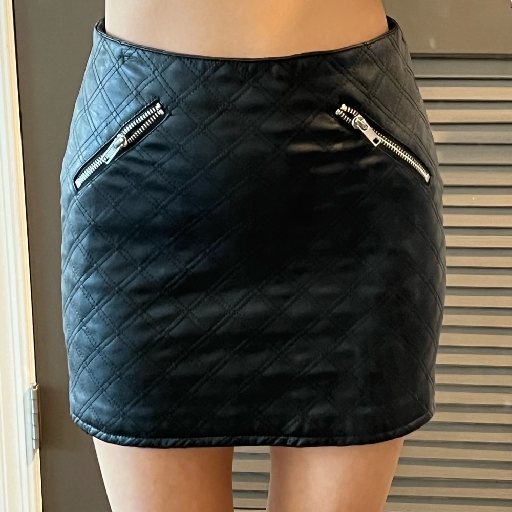 Fuax leather skirt